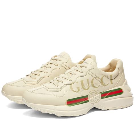 gucci rhyton ivory shoes.